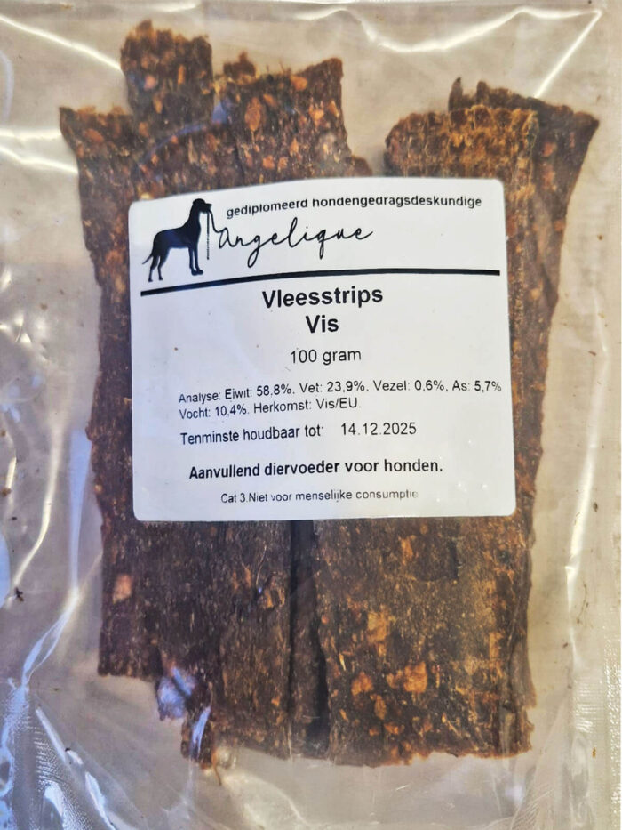 Vleesstrips Vis 100 gram